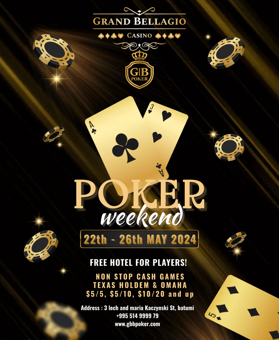 Poker Weekend in Batumi | 22 - 26 MAY 2024 | Grand Bellagio